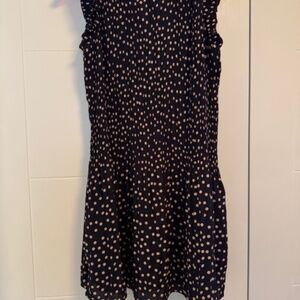 ELIANE ROSE - Flowy polka dot mini dress - Color Navy & Blush - Size M